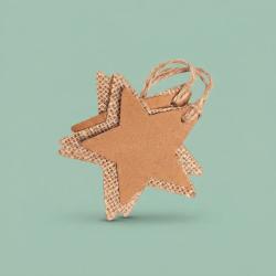 Jute sterren labels